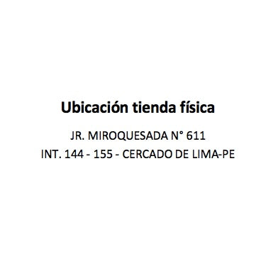 Ubicación tienda física